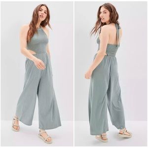 NWOT AE Smocked Cut-Out Jumpsuit